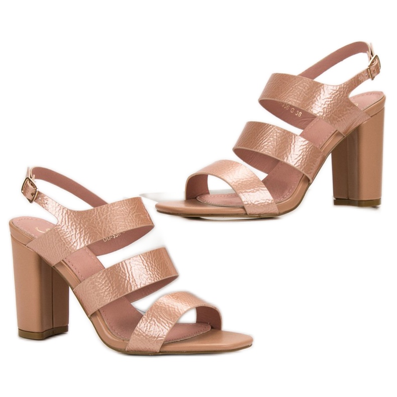 SHELOVET Vaaleanpunaiset sandaalit baarissa vaaleanpunainen 1