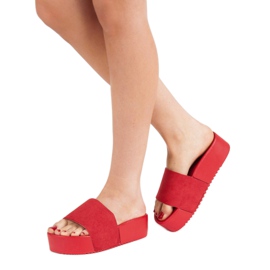 Anesia Paris Mokkanahkatossut alustalla punainen 2