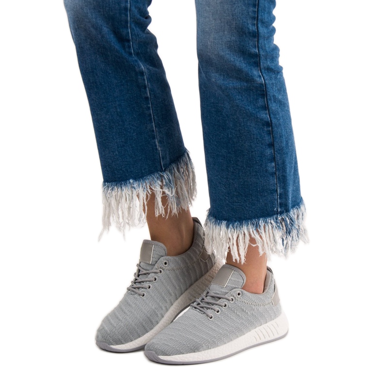 SHELOVET Muodikkaat tekstiilikengät harmaa 2