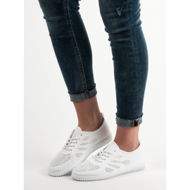 SHELOVET Tekstiiliset nauhoitetut jalkineet valkoinen 1