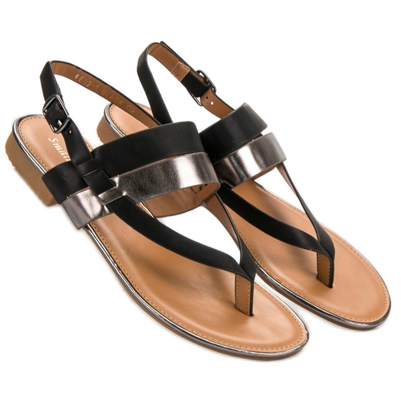 Small Swan Japanilaiset sandaalit musta 2