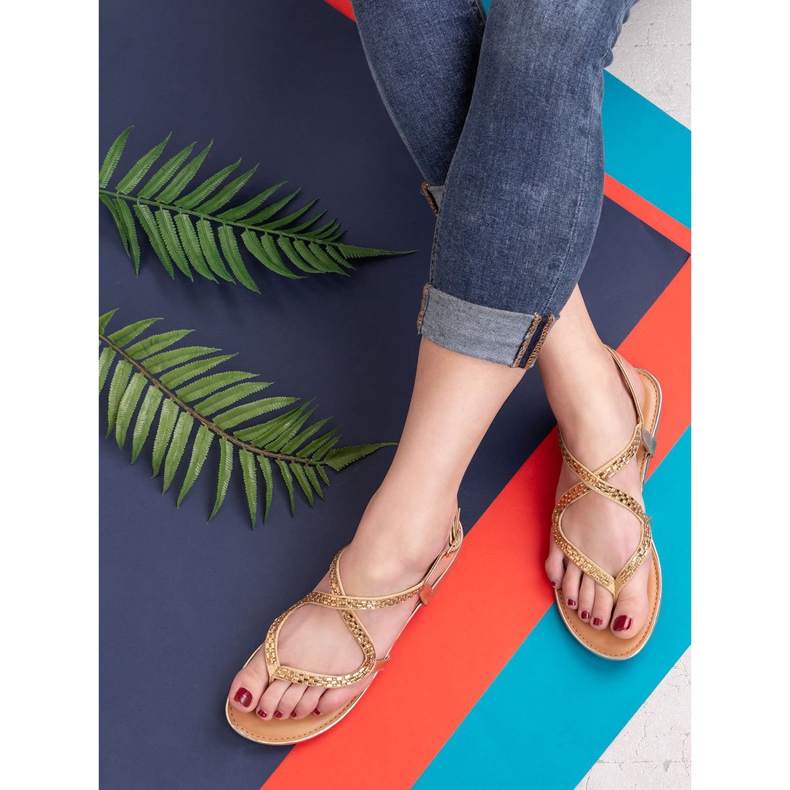 Small Swan Japanilaiset sandaalit keltainen 2