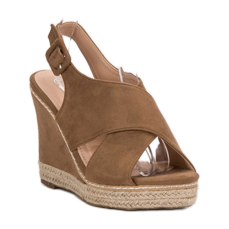 Anesia Paris Suede Wedge Sandaalit ruskea 1