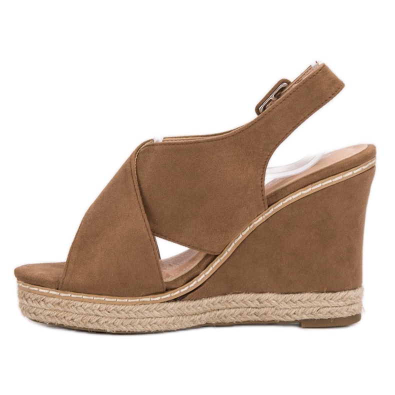 Anesia Paris Suede Wedge Sandaalit ruskea 2