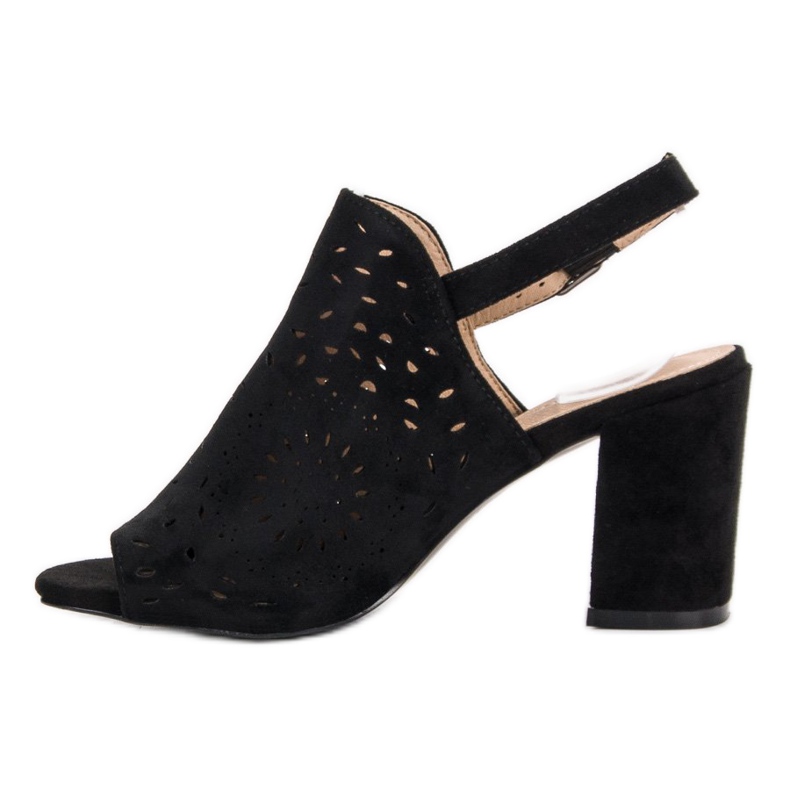 SHELOVET Suede suljettu sandaalit musta 2