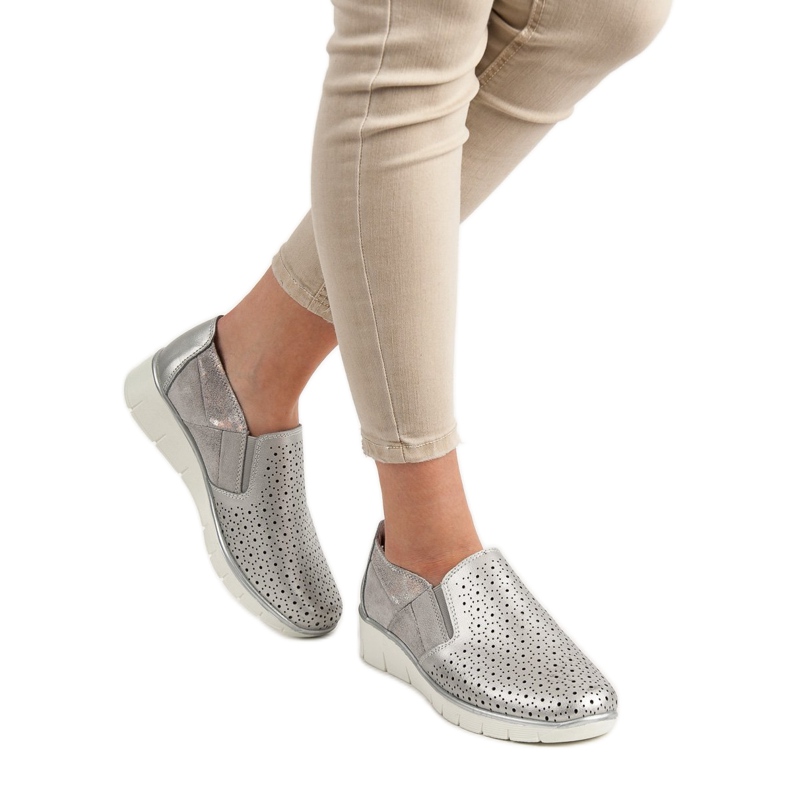 Filippo Slip On Silver -kengät harmaa 1
