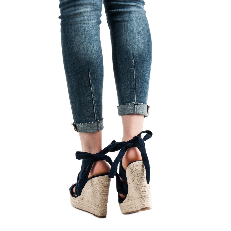 Cm Paris Tummansiniset sandaalit kiilassa laivastonsininen 1