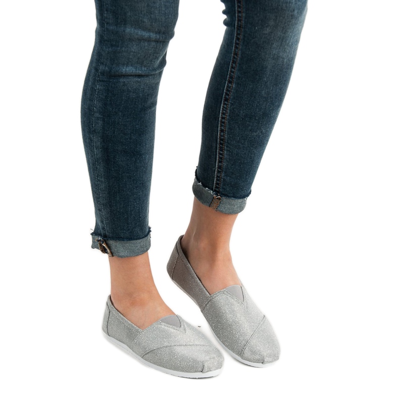 SHELOVET Glitter Slip On Lenkkarit harmaa 1