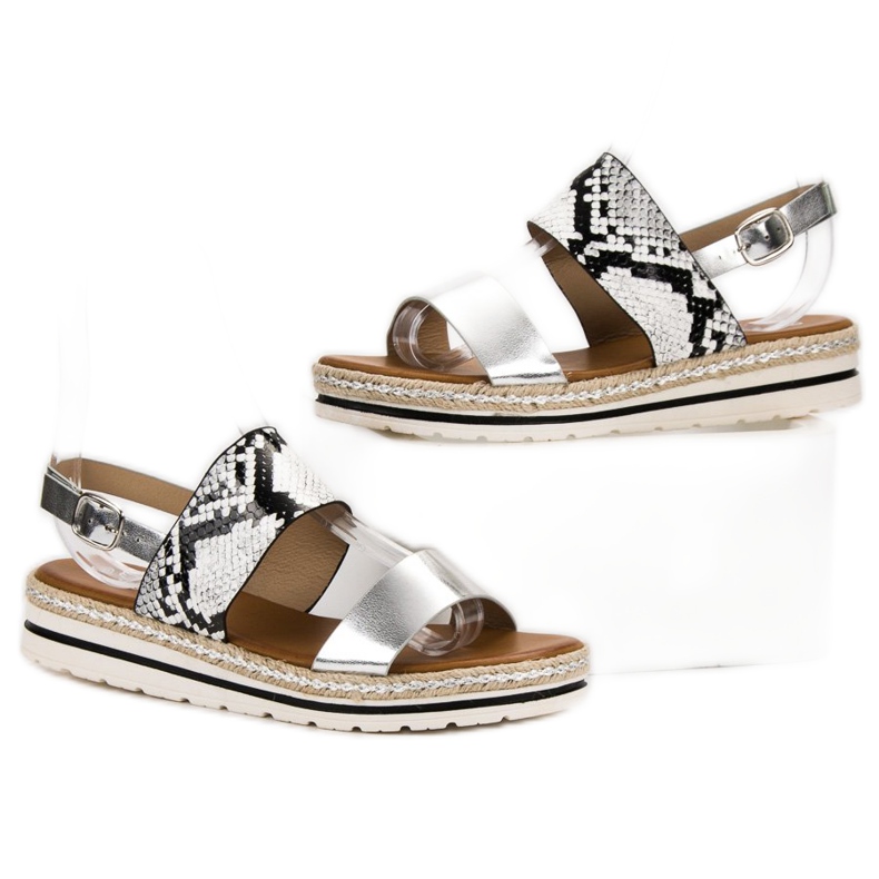 SHELOVET Mukavat sandaalit harmaa monivärinen 2