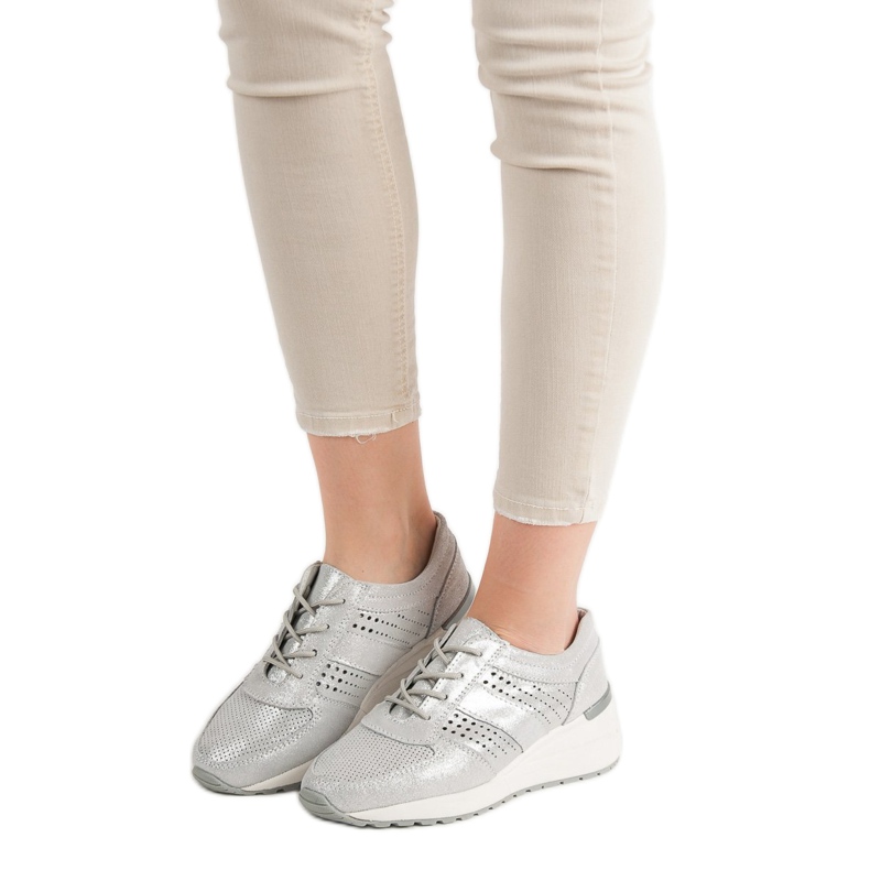 Nahkakengät VINCEZA harmaa 2