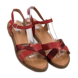L. Lux. Shoes Tyylikkäät punaiset sandaalit punainen 5