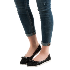 SHELOVET Ballerina pitsillä musta 1