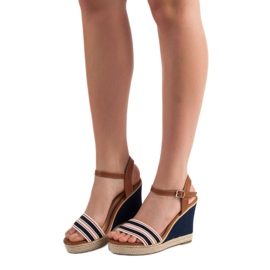 Primavera Rento Wedge sandaalit sininen laivastonsininen 1