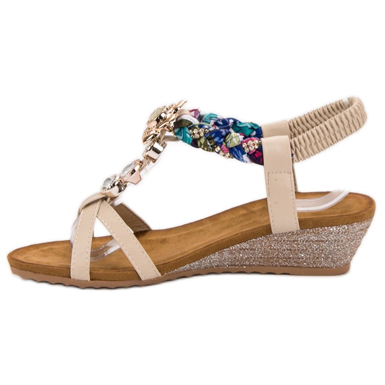 SHELOVET Sandaalit koristeilla ruskea 2