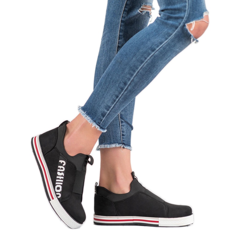 SHELOVET Muodikkaat urheilukengät musta 1