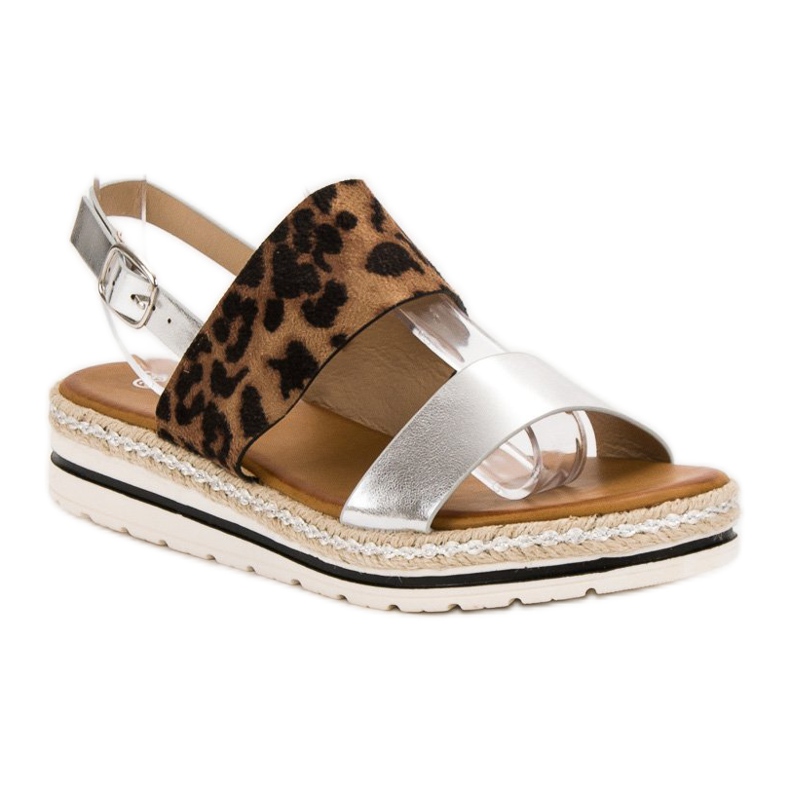 SHELOVET Mukavat sandaalit ruskea harmaa 1