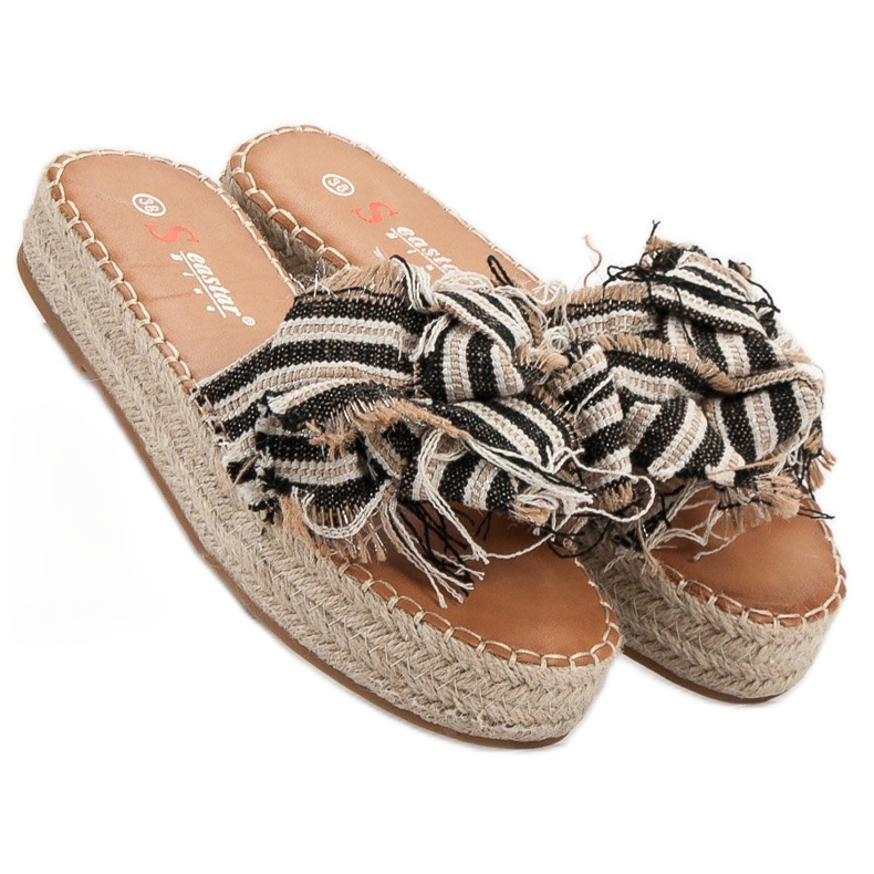 Seastar Raidalliset tossut ruskea 2