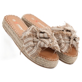 Seastar Raidalliset tossut ruskea 1