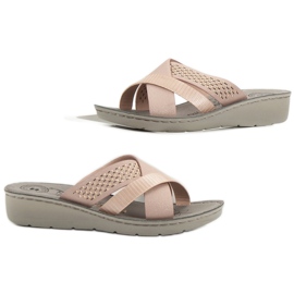 Evento Mukavat jauhe -tossut vaaleanpunainen 1