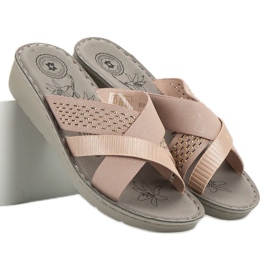 Evento Mukavat jauhe -tossut vaaleanpunainen 2