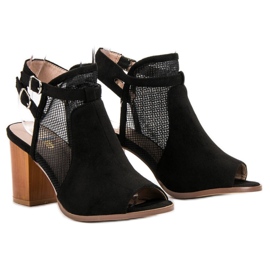 Evento Tyylikkäät suljetut sandaalit musta 1