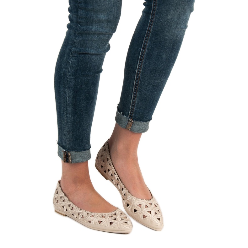 Avoimet VICES -ballerinat beige 1