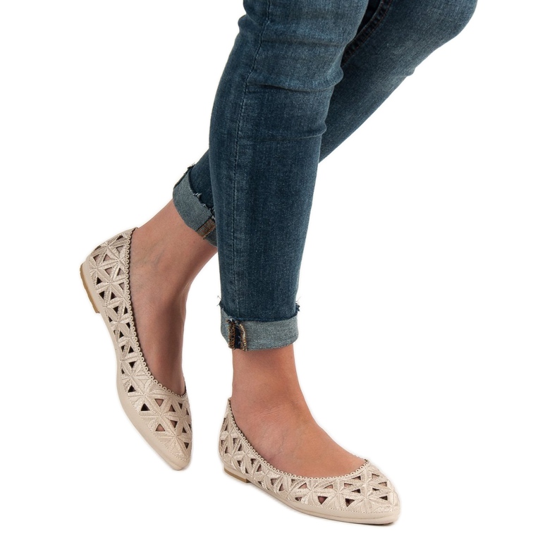 Avoimet VICES -ballerinat beige 2
