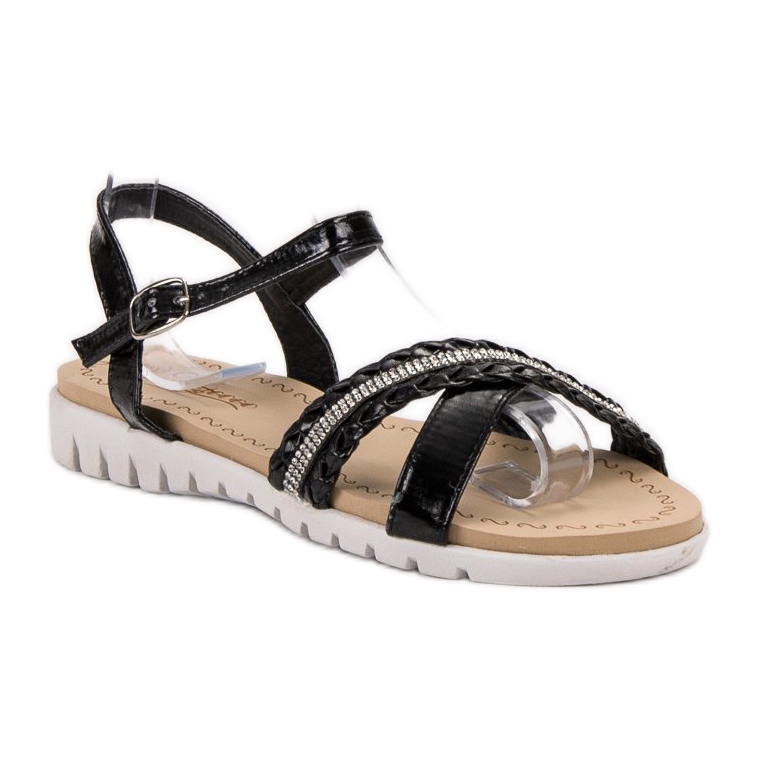 Groto Gogo Sandaalit kristallien kanssa musta 1