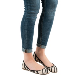 SHELOVET Eläinten tulosta ballerina ruskea 2