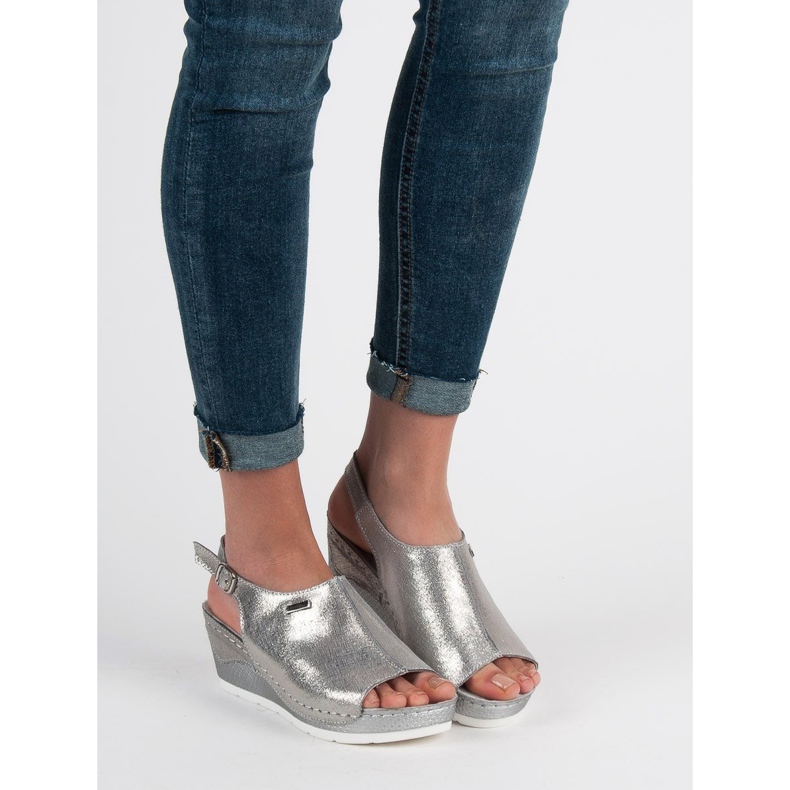 Filippo Nahkaverhoillut sandaalit harmaa 1