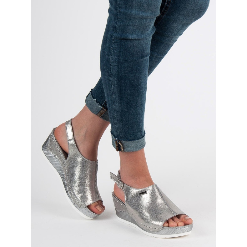 Filippo Nahkaverhoillut sandaalit harmaa 2