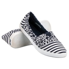 Sweet Shoes Slipons kuvioinnilla tummansininen 1
