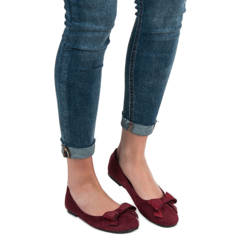 Best Shoes Maroon -ballerinat punainen 1