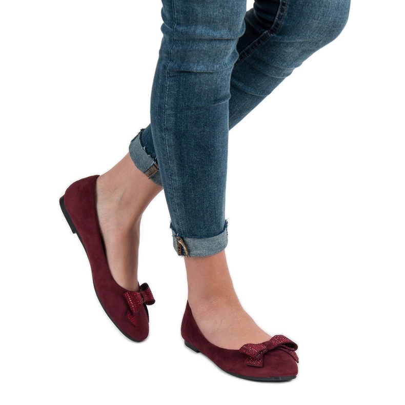 Best Shoes Maroon -ballerinat punainen 2