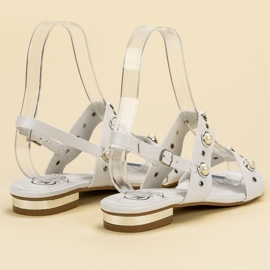 Kylie Mukavat litteät sandaalit valkoinen 1