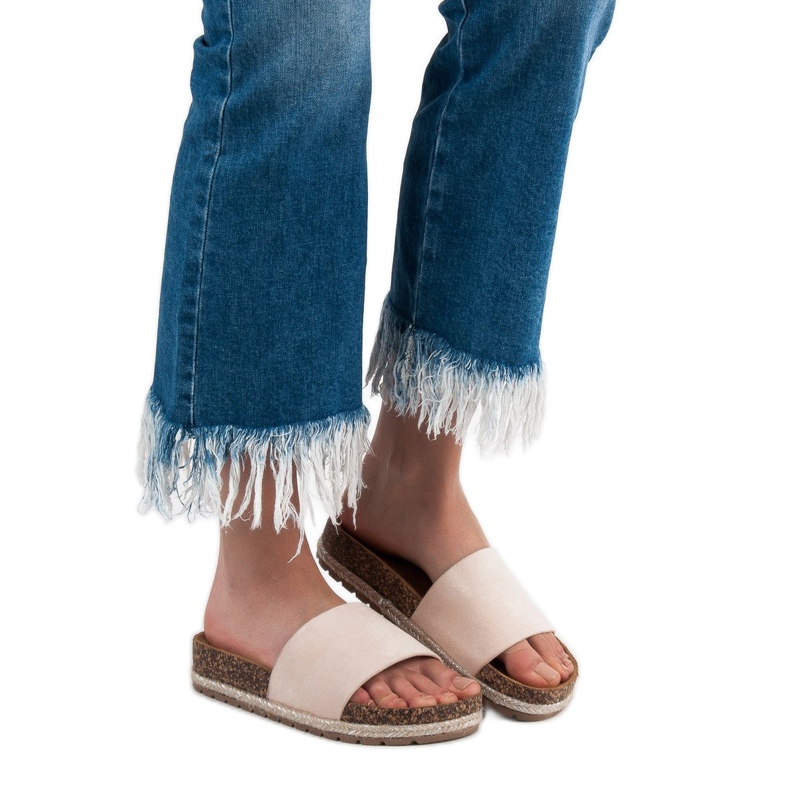 Bestelle Klassiset mokkanahkatossut beige 1