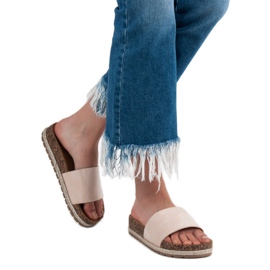 Bestelle Klassiset mokkanahkatossut beige 2