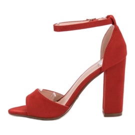 Ideal Shoes Mukavat korkokengät sandaalit punainen 2