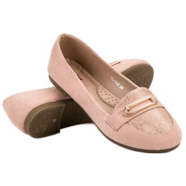 Top Shoes Tyylikkäät ballerinat vaaleanpunainen 4