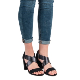 Evento Liukuvat sandaalit, joissa on joustava nauha musta 2