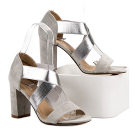 Evento Liukuvat sandaalit, joissa on joustava nauha harmaa 1