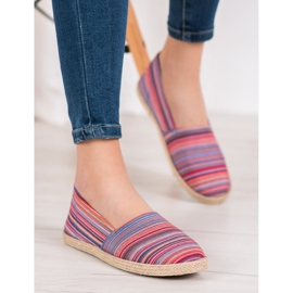 McKey Raidalliset espadrillit ruskea punainen sininen 2