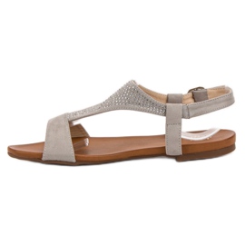 SHELOVET Sandaalit kristallien kanssa harmaa 1