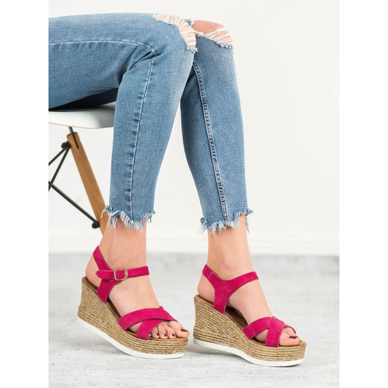 JESSY ROSS Fuchsia Suede Sandaalit vaaleanpunainen 2