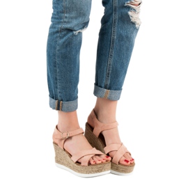 JESSY ROSS Jauhe mokkanahkaiset sandaalit vaaleanpunainen 1