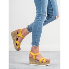 JESSY ROSS Keltaiset mokkanahkaiset sandaalit keltainen 2 JESSY ROSS Keltaiset mokkanahkaiset sandaalit keltainen 2