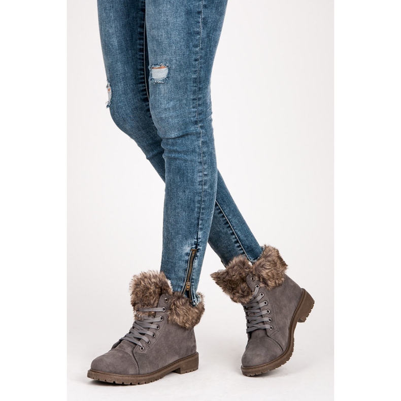 New Tlck Suede Trappers turkis harmaa 1