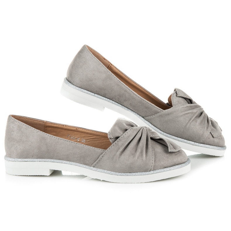 Vices Mokkanahkakengät glitterikoristeilla harmaa 1