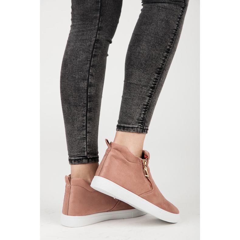 Suede Slip-On lenkkarit vaaleanpunainen 1