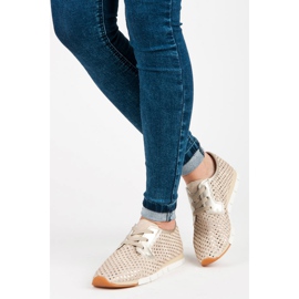 Kylie Muodikkaat solmitut tennarit keltainen ruskea 1